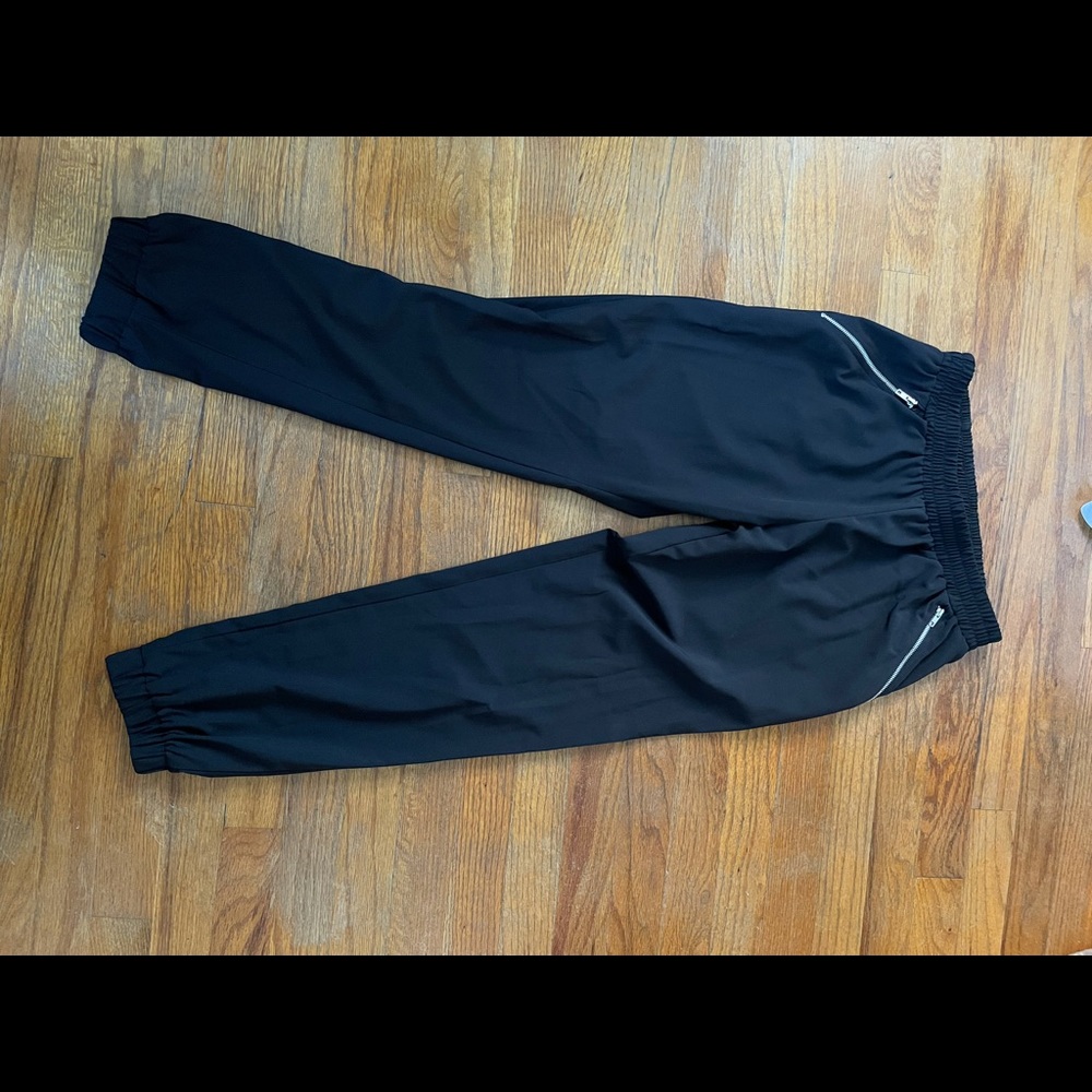 Women’s black comfy jogger pants, size: small